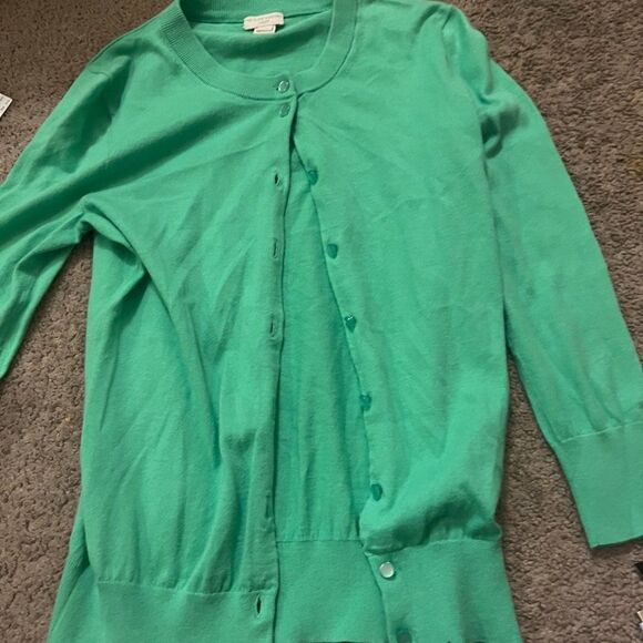 J Crew green clare cardigan xs - Picture 3 of 8